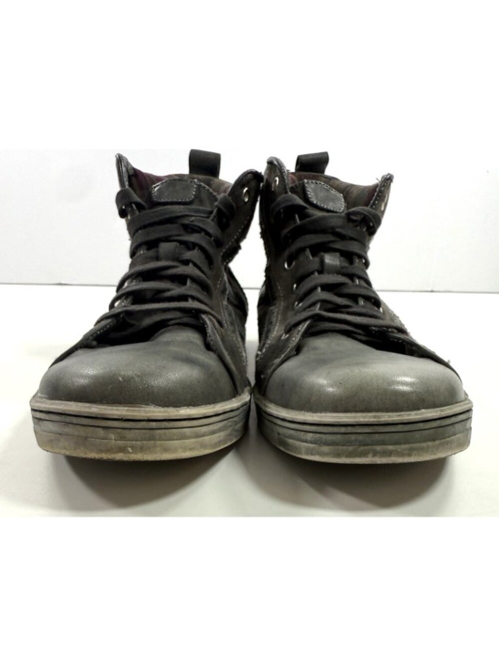 Bed Stu Mens Brentwood High Top Sneakers Size 13 Distressed Leather Canvas Shoes - Picture 5 of 12